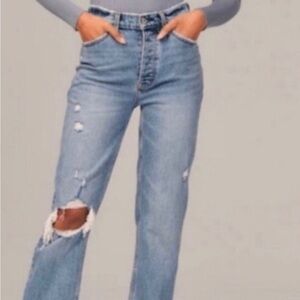 Abercrombie and fitch the dad high rise size 6xs